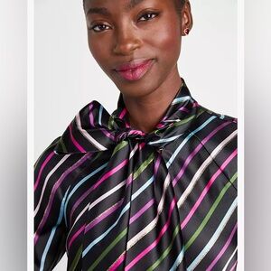 Kate Spade Party Tie-Neck Shirt